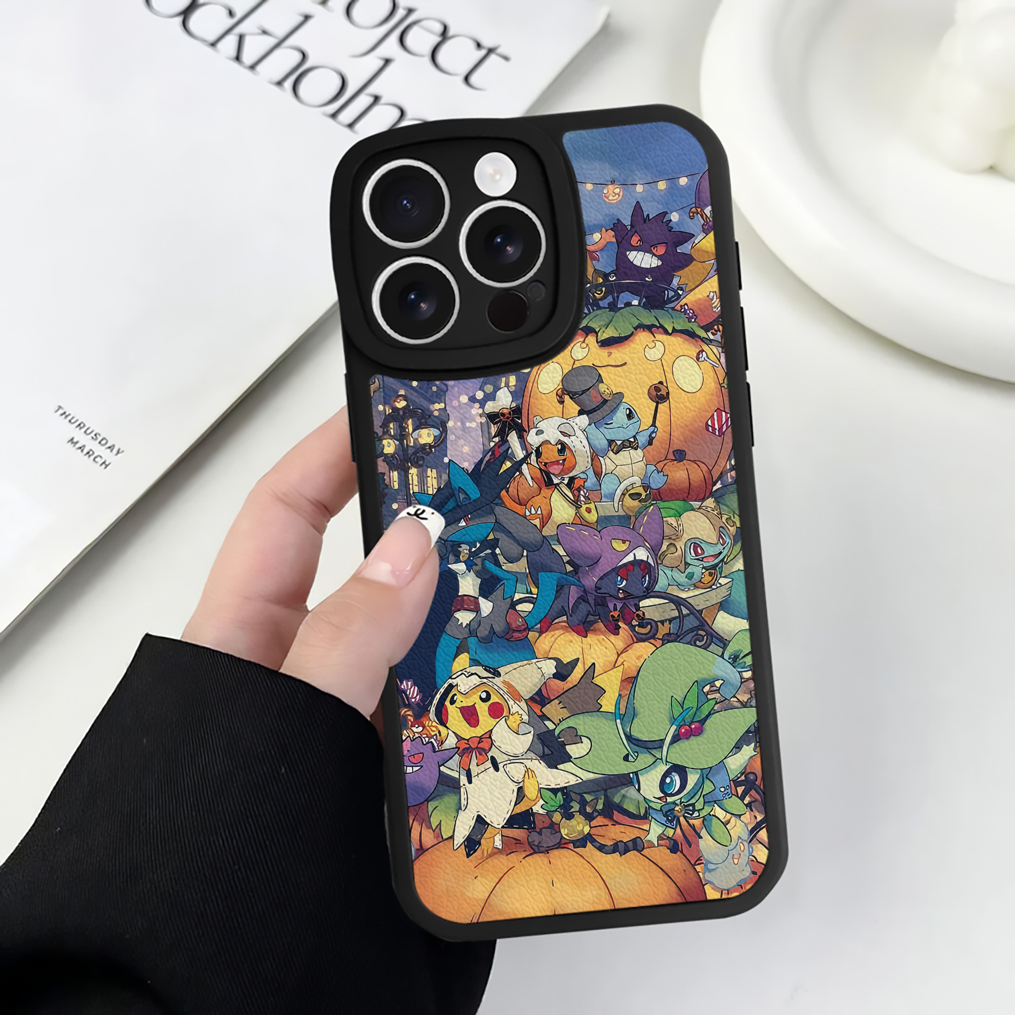 （画像用） ポケットモンスター Pokémon 【iPhone 16シリーズ対応】シリコンスマホケース（レザー調） 材質：シリコン